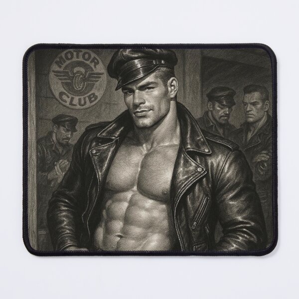Item preview, Vintage Gay Leather Legends Berlin Daddy Motorcycle Club Tom of Finland Tribute Gay Pride Graphic Design designed and sold by ItsAKinkThing.