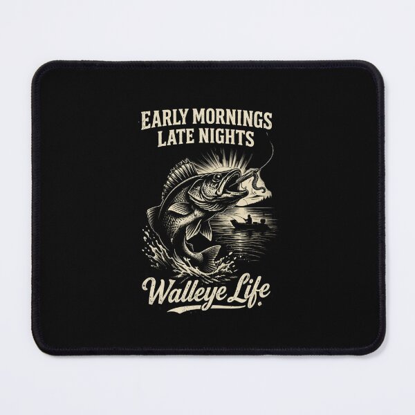 Item preview, Early Mornings Late Nights Walleye Life Shirt – Walleye Fishing Tee, Angler Lifestyle Design, Fisherman Gift designed and sold by WildWonderfulWear.