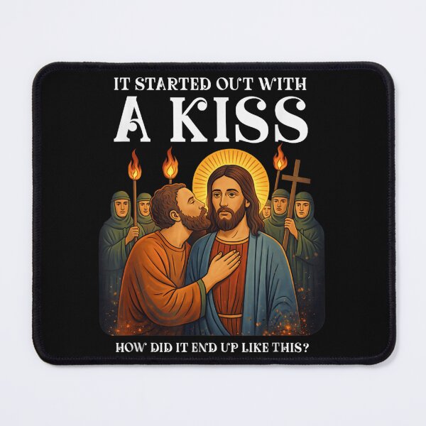 Item preview, It Started Out With A Kiss Funny Religious Satire Parody Pop Culture Art designed and sold by RuperDelois.