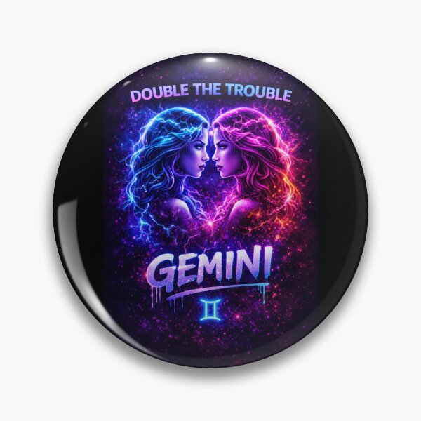 Item preview, Gemini Zodiac Graffiti – Double The Trouble Twin Energy Design designed and sold by GraffKingz.