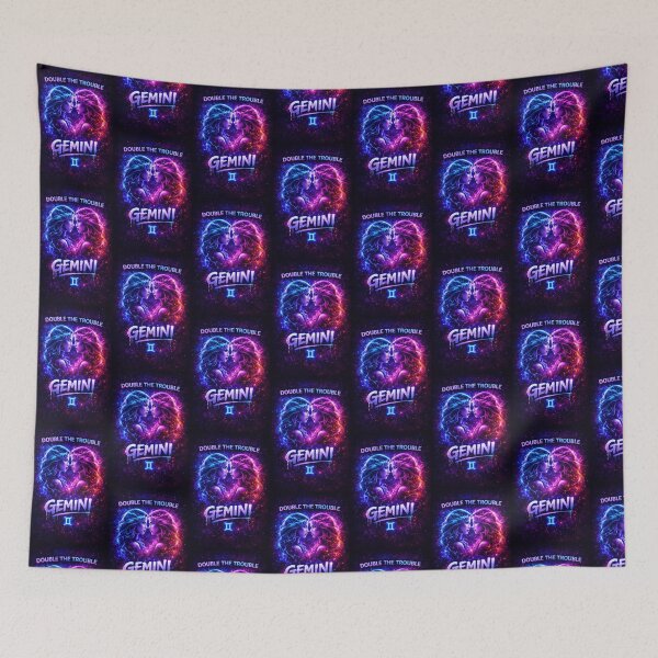 Item preview, Gemini Zodiac Graffiti – Double The Trouble Twin Energy Design designed and sold by GraffKingz.