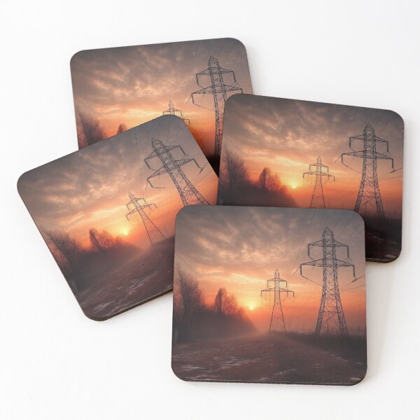 Item preview, Rural Sunset Pylons designed and sold by pinkal.