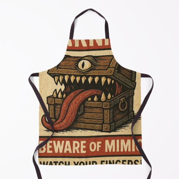 Item preview, Beware of the Chest - Funny Mimic Warning Sign designed and sold by JoLoCreations.