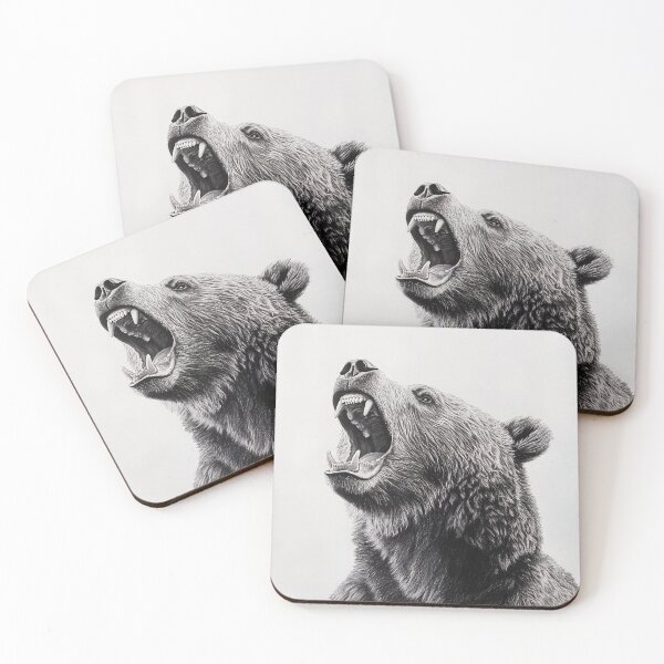 Item preview, Realistic Grizzly bear pencil drawing designed and sold by Pencil-Art.