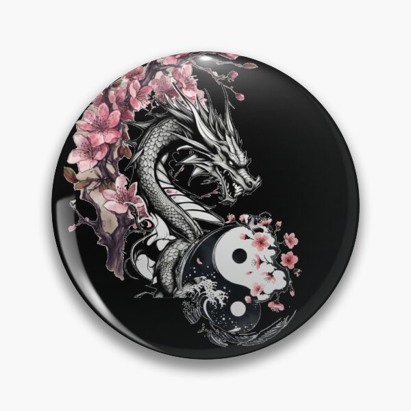 Item preview, Japanese Dragon Yin Yang Sakura Art designed and sold by Dozekar.