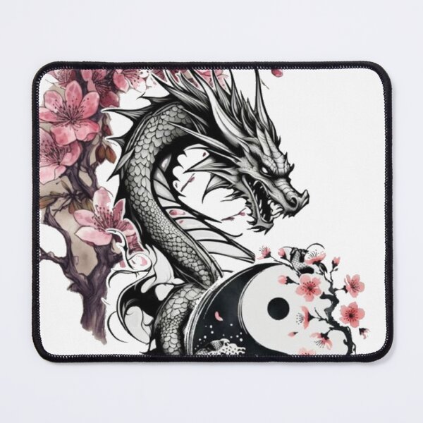 Item preview, Japanese Dragon Yin Yang Sakura Art designed and sold by Dozekar.