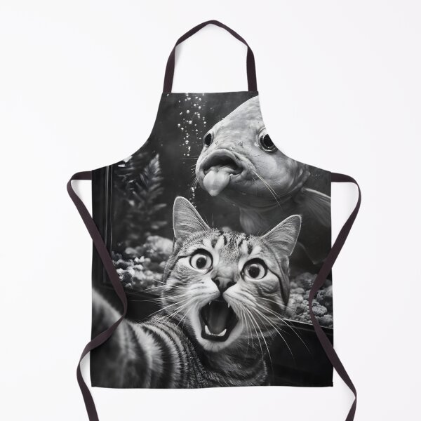 Item preview, Shocked Cat Selfie with Fish Photobomb T-Shirt | Funny Aquarium Cat Meme Tee designed and sold by disha-prints.