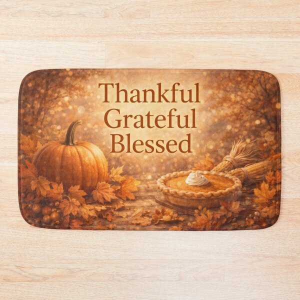 Item preview, Thankful Grateful Blessed Autumn Pumpkin Decor designed and sold by CLOUTKULT.
