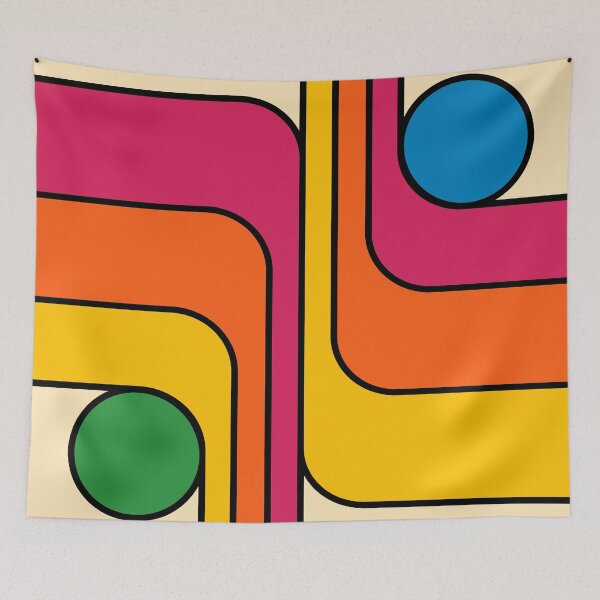 Item preview, MCM 1970s Retro Style Geometric Design designed and sold by tonymagnerart.