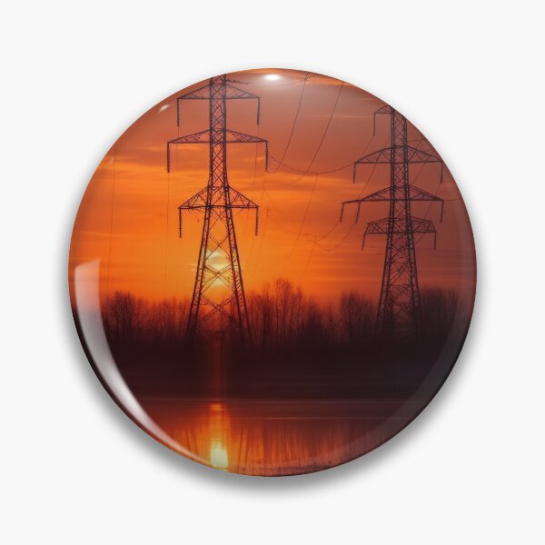 Item preview, Golden Hour Grid Pylons designed and sold by pinkal.