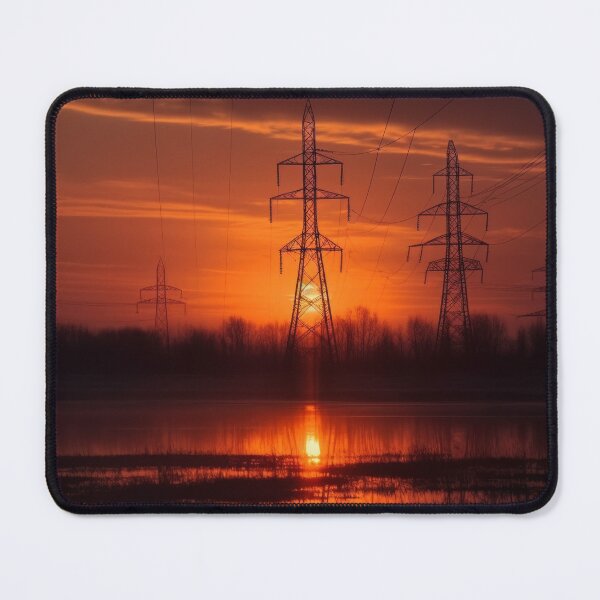 Item preview, Golden Hour Grid Pylons designed and sold by pinkal.