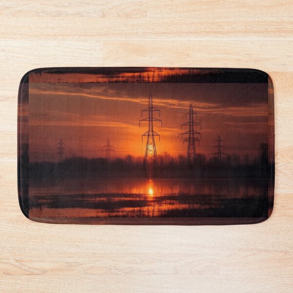 Item preview, Golden Hour Grid Pylons designed and sold by pinkal.