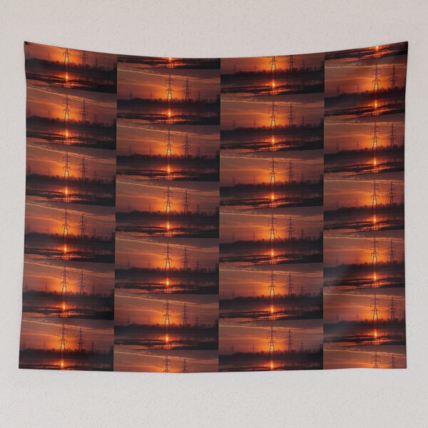 Item preview, Golden Hour Grid Pylons designed and sold by pinkal.