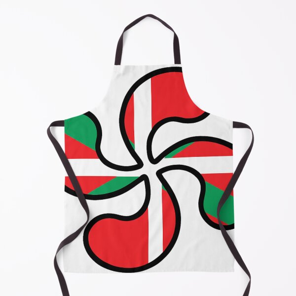Item preview, Basque Ikurriña with Lauburu mask. Flag and symbol together for all proud Basques. designed and sold by Bwananyoka.