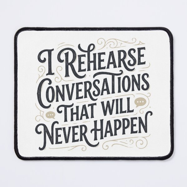 Item preview, I Rehearse Conversations That Will Never Happen Funny Introvert Anxiety Overthinking designed and sold by Milasneeze.