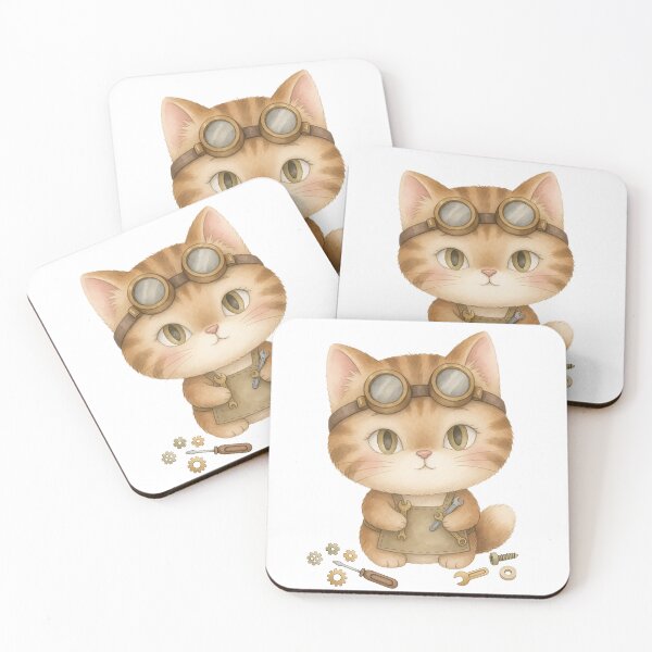 Item preview, Adorable Cute Cat Cartoon Character designed and sold by BetweenForms.