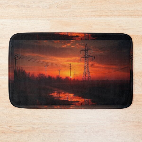 Item preview, Power Lines at Crimson Dusk designed and sold by pinkal.