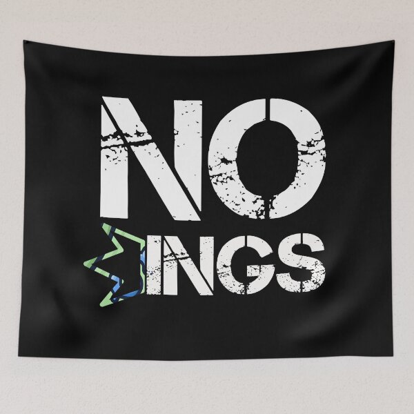 Item preview, No Kings - Bold Distressed Anti-Authority Typography Art Print designed and sold by DesignArtist.ia.