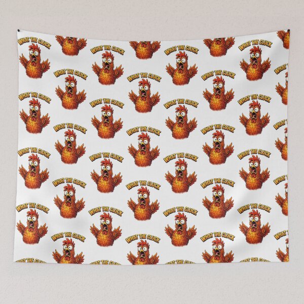 Item preview, “What The Cluck Funny Rooster Meme Design” designed and sold by GraffKingz.