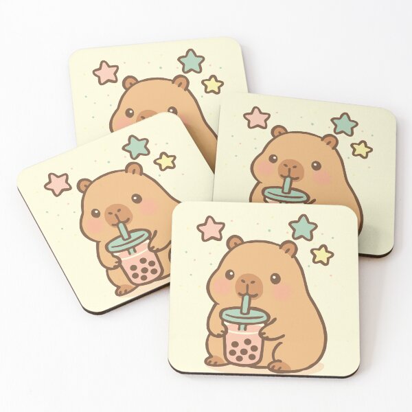 Item preview, Chill Capybara Boba Nights designed and sold by MarrySArtwork.