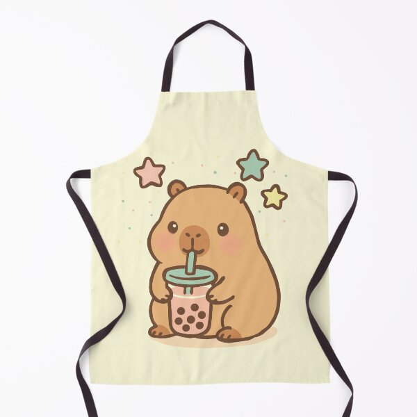 Artikelvorschau, Chill Capybara Boba Nights entworfen und verkauft von MarrySArtwork.