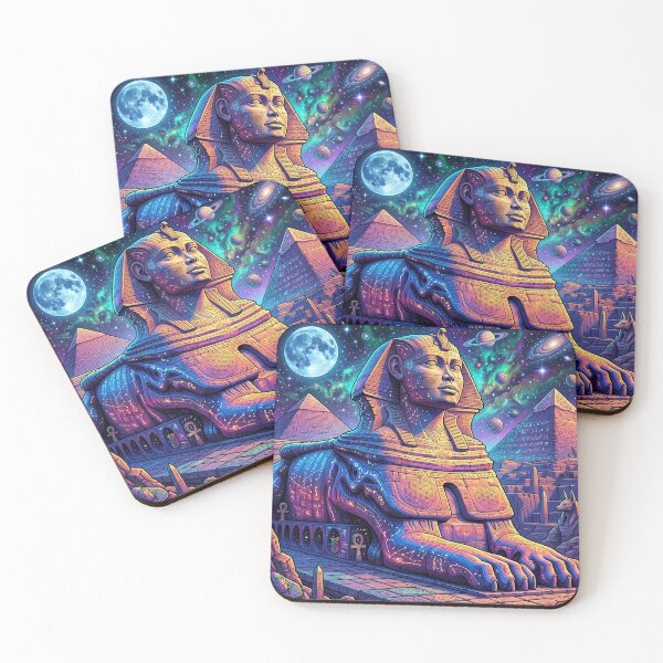 Item preview, Great Sphinx of Giza - Psychedelic Egyptian Cosmic Art designed and sold by Lucid Dream Pixel.