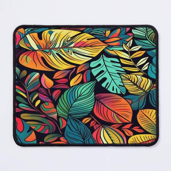 Item preview, Exotic colorful botanical leaf pattern designed and sold by NivyasArtistry.