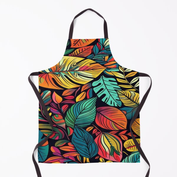 Item preview, Exotic colorful botanical leaf pattern designed and sold by NivyasArtistry.
