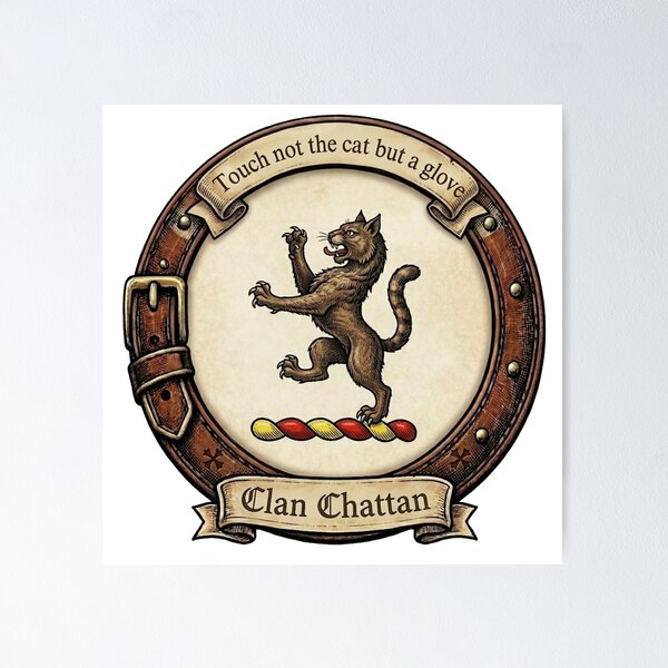 Item preview, Clan Chattan Crest designed and sold by BagTown Clans.