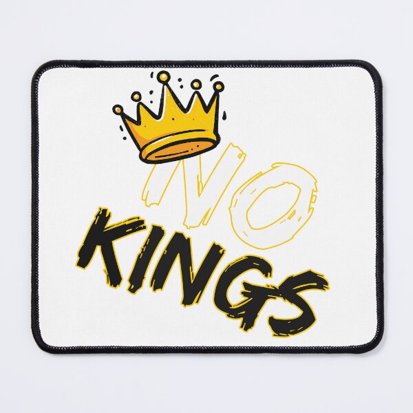 Item preview, No Kings - Anti-Authority Crown Rebellion Statement Art Print designed and sold by DesignArtist.ia.