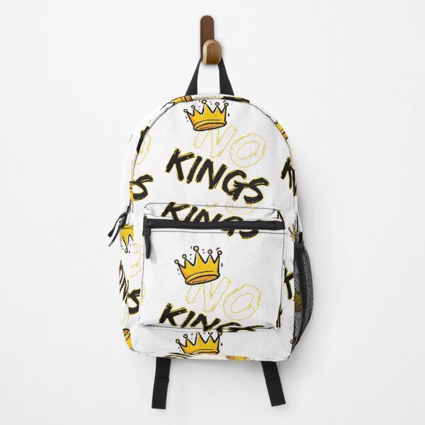 Item preview, No Kings - Anti-Authority Crown Rebellion Statement Art Print designed and sold by DesignArtist.ia.