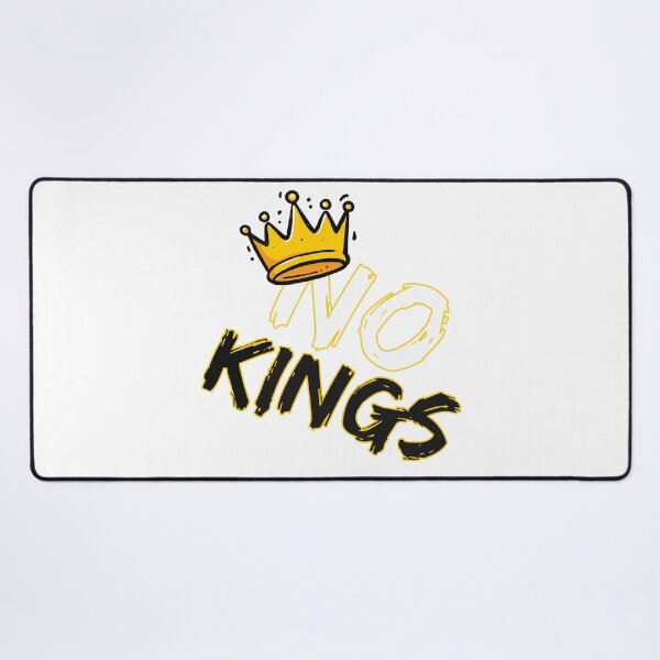 Item preview, No Kings - Anti-Authority Crown Rebellion Statement Art Print designed and sold by DesignArtist.ia.