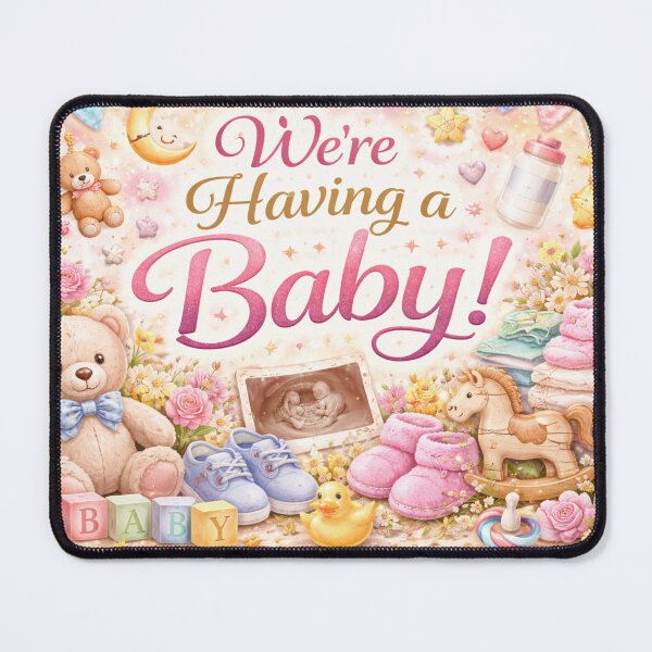 Item preview, We're Having a Baby Pink Pregnancy Announcement Design designed and sold by CLOUTKULT.
