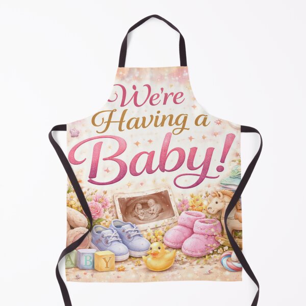 Item preview, We're Having a Baby Pink Pregnancy Announcement Design designed and sold by CLOUTKULT.