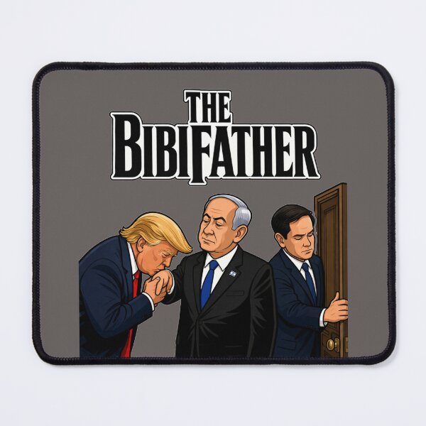 Item preview, The Bibifather – Trump Bibi Rubio Cartoon Parody designed and sold by JVDesignsShop.