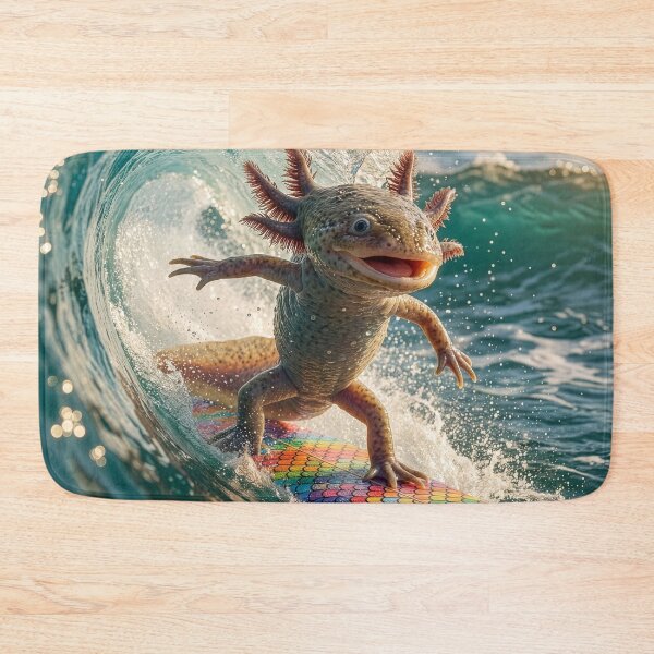 Item preview, Stoked Surfin' Axolotl designed and sold by Tridentulus.