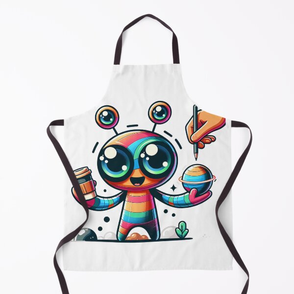 Item preview, Cute Coffee-Loving Alien designed and sold by ShopThousand.
