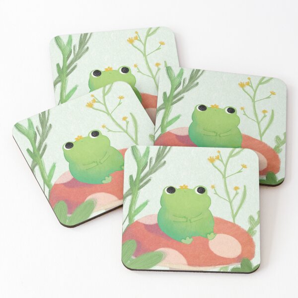 Item preview, Frog on Mushroom Print designed and sold by CozyTiffy.