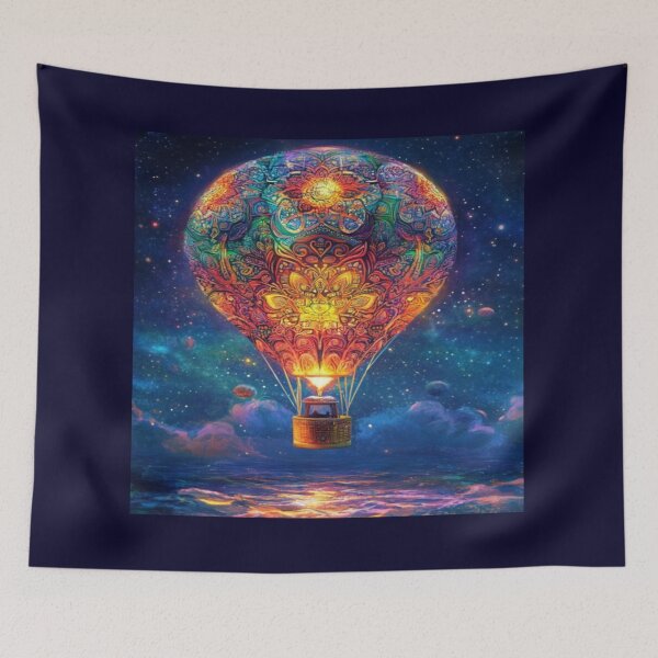 Item preview, Dreamy celestial night sky balloon  designed and sold by NivyasArtistry.