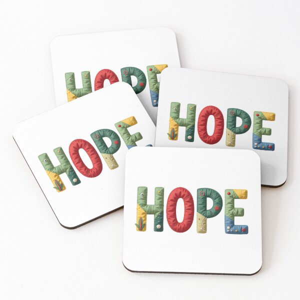 Item preview, HOPE - IN COLORFUL FAUX LETTERING designed and sold by AlexOBrienArt.