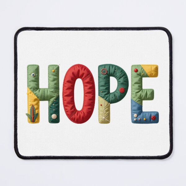 Item preview, HOPE - IN COLORFUL FAUX LETTERING designed and sold by AlexOBrienArt.