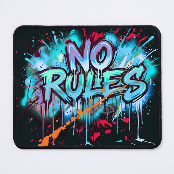 Item preview, No Rules- Graffiti Quote Street Art T-Shirt designed and sold by typoinspired.