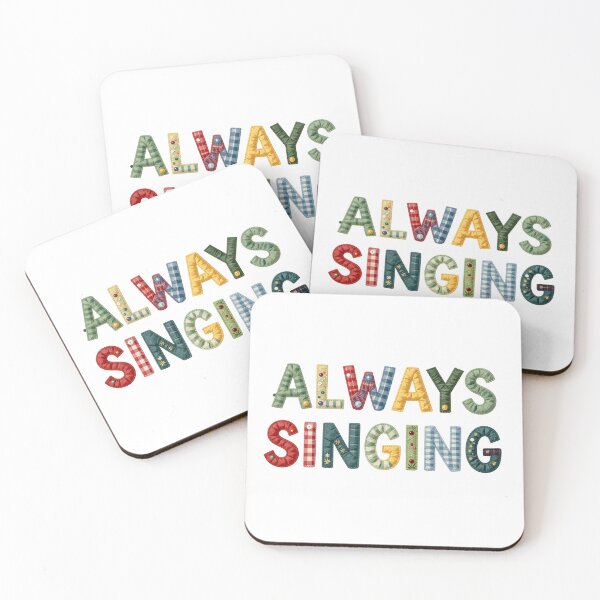 Item preview, ALWAYS SINGING - IN COLORFUL FAUX LETTERING designed and sold by AlexOBrienArt.