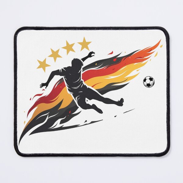 Item preview, Dynamic German Soccer Player Silhouette Art designed and sold by PMTaurus.
