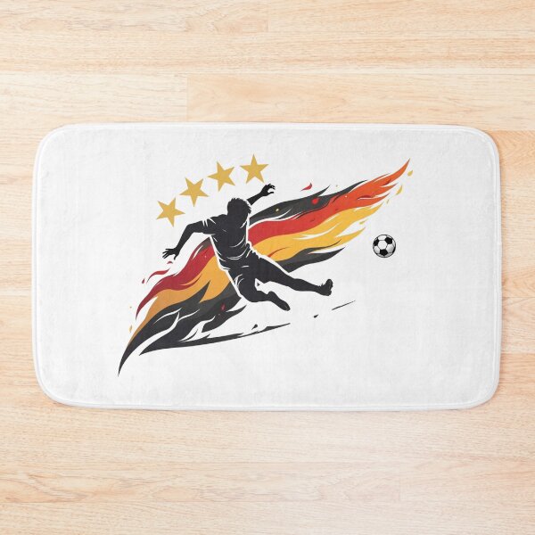 Item preview, Dynamic German Soccer Player Silhouette Art designed and sold by PMTaurus.