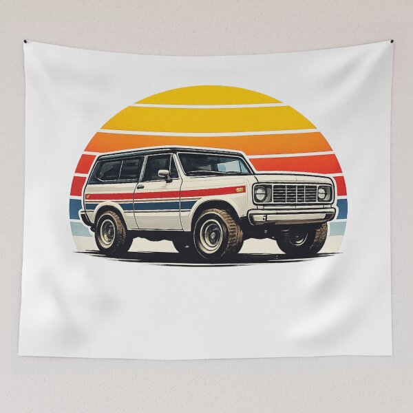 Item preview, Vintage Scout SUV Retro Sunset Design designed and sold by Fourdoorsout.