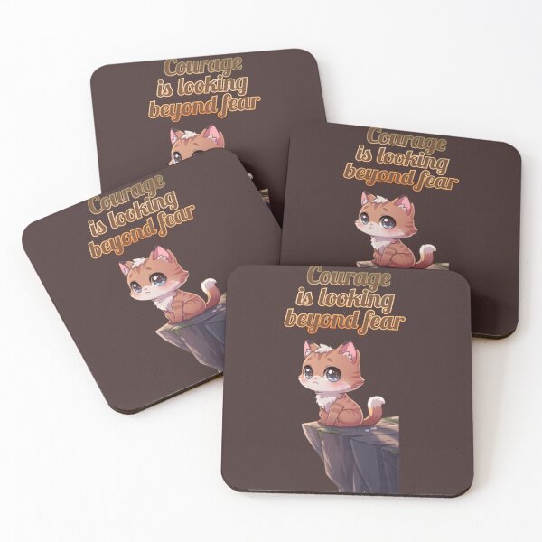 Item preview, Courageous Little Kitten Looking Beyond Fear designed and sold by Luna's World - Moody Vibes Studio.