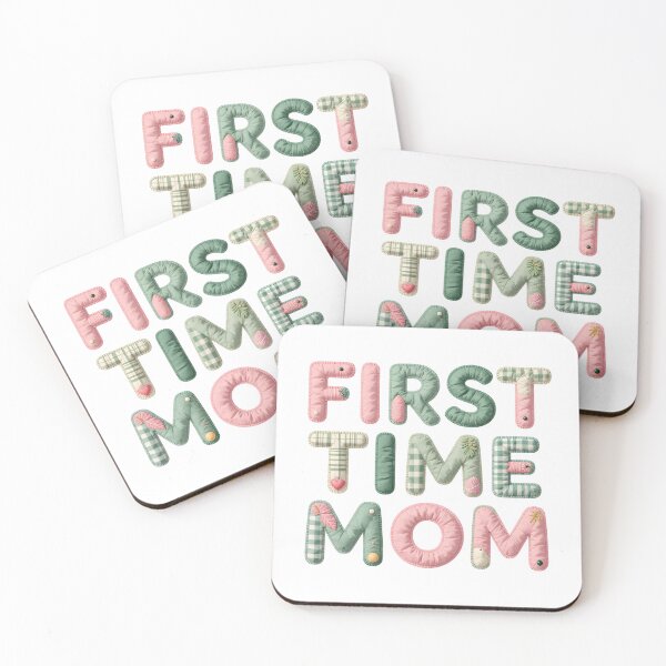 Item preview, FIRST TIME MOM - IN FAUX LETTERING designed and sold by AlexOBrienArt.