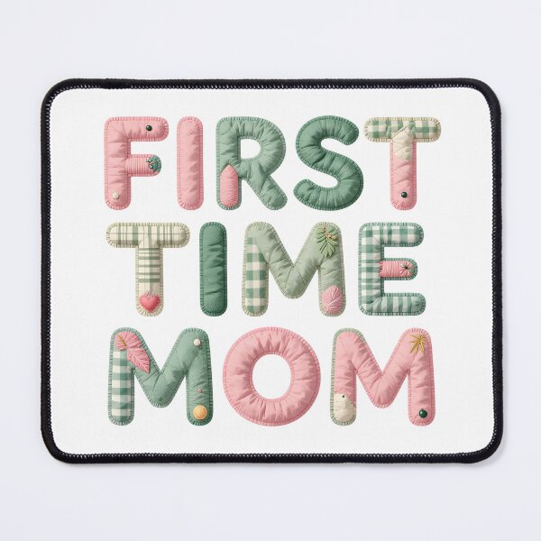 Item preview, FIRST TIME MOM - IN FAUX LETTERING designed and sold by AlexOBrienArt.