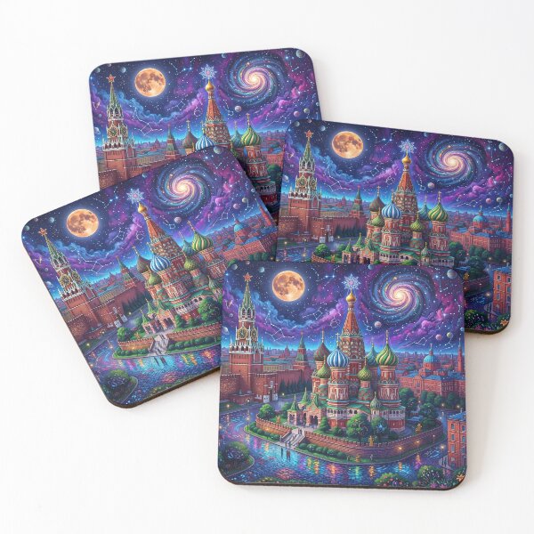 Item preview, St. Basil's Cathedral - Psychedelic Moscow Red Square Art designed and sold by Lucid Dream Pixel.